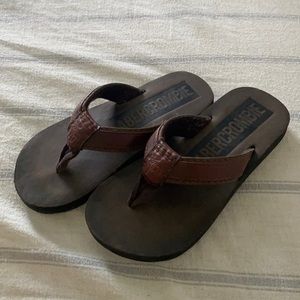Abercrombie Kids leather flip flops. 12/13